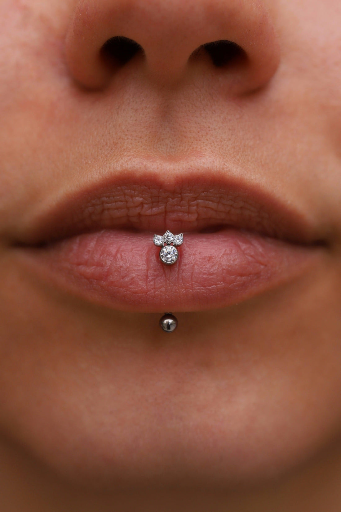 Vertical Labret Piercing