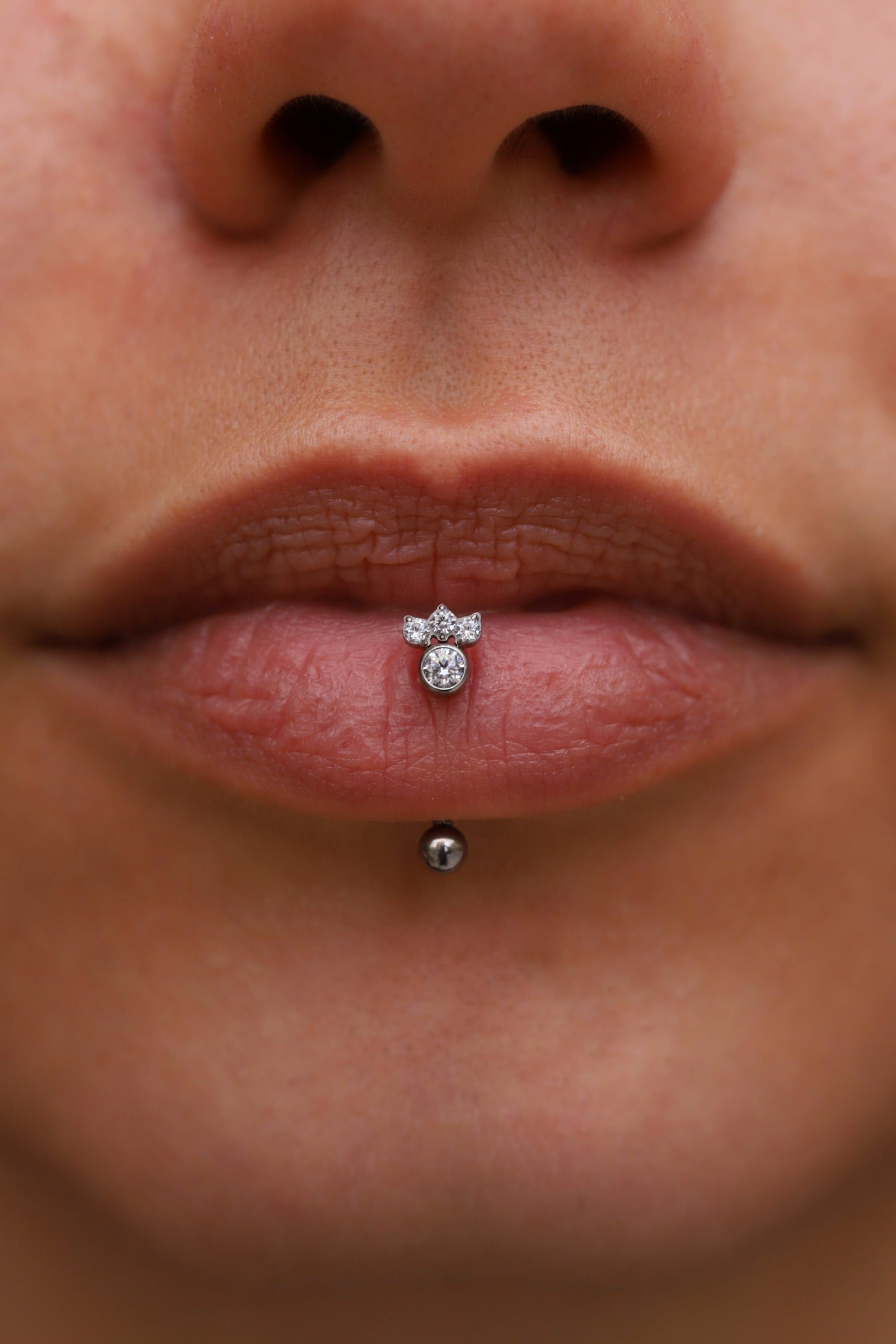 Vertical Labret Piercing