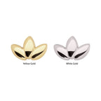 14KT GOLD THREADLESS LOTUS FLOWER TOP