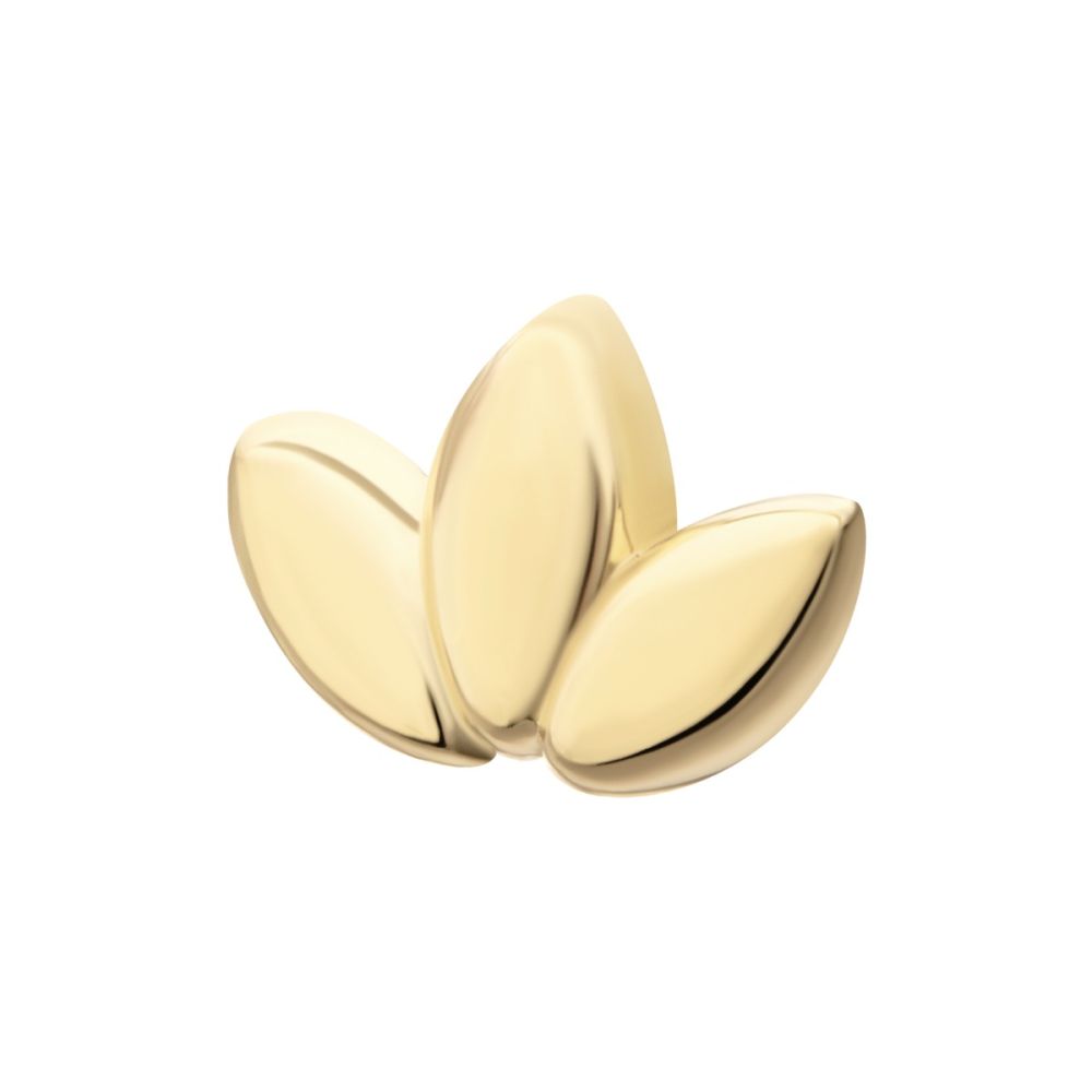 14KT GOLD THREADLESS LOTUS FLOWER TOP