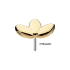 14KT GOLD THREADLESS LOTUS FLOWER TOP
