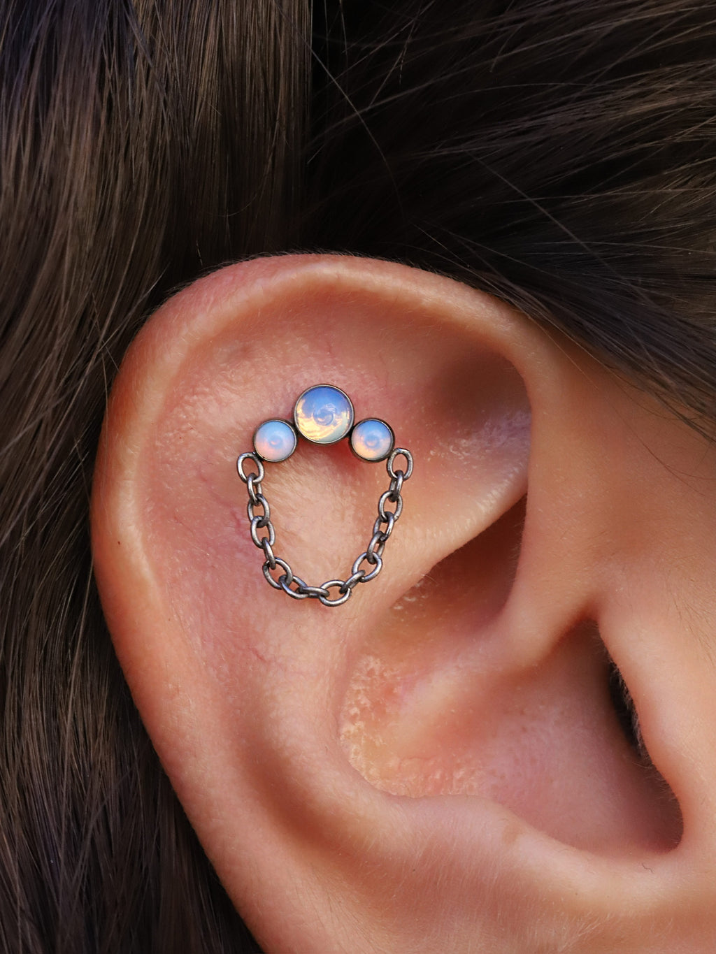 TITANIUM OPAL TRIO & CHAIN TOP