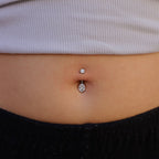 NAVEL OVAL ZIRCON SMALL JEWEL