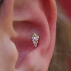 GOLD DIAMOND-SHAPE TOP WITH ZIRCONS
