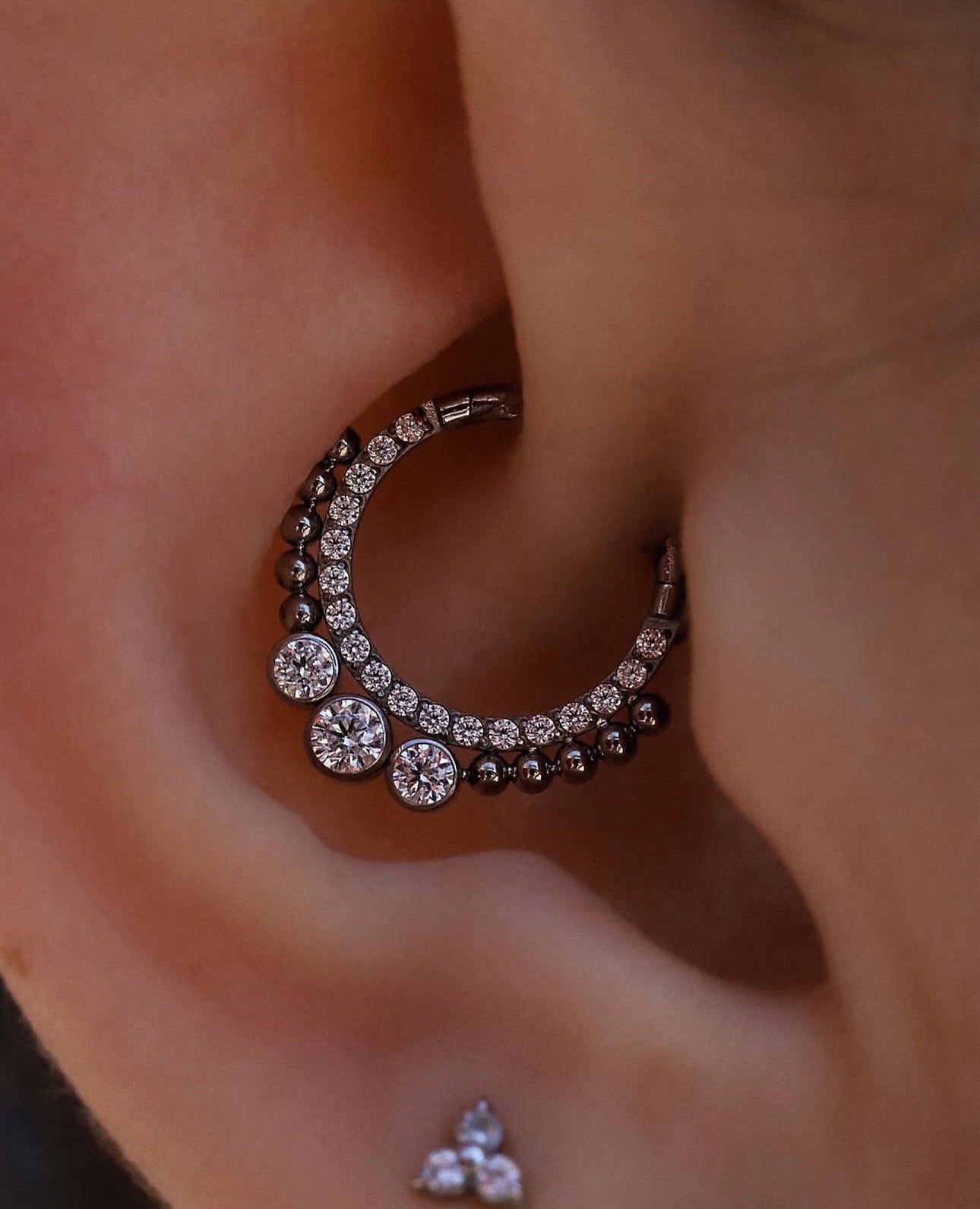TITANIUM 3-ZIRCON DAITH & SEPTUM HOOP