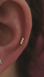 GOLD RECTANGULAR BAR GEM TOP