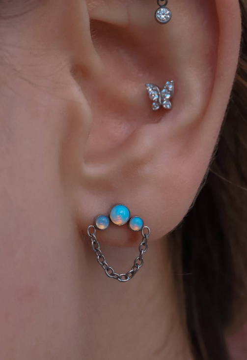 TITANIUM OPAL TRIO & CHAIN TOP