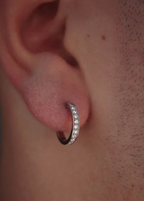 TITANIUM CRYSTAL-SET HOOP