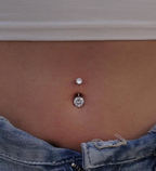 NAVEL BIG ROUND ZIRCON JEWEL