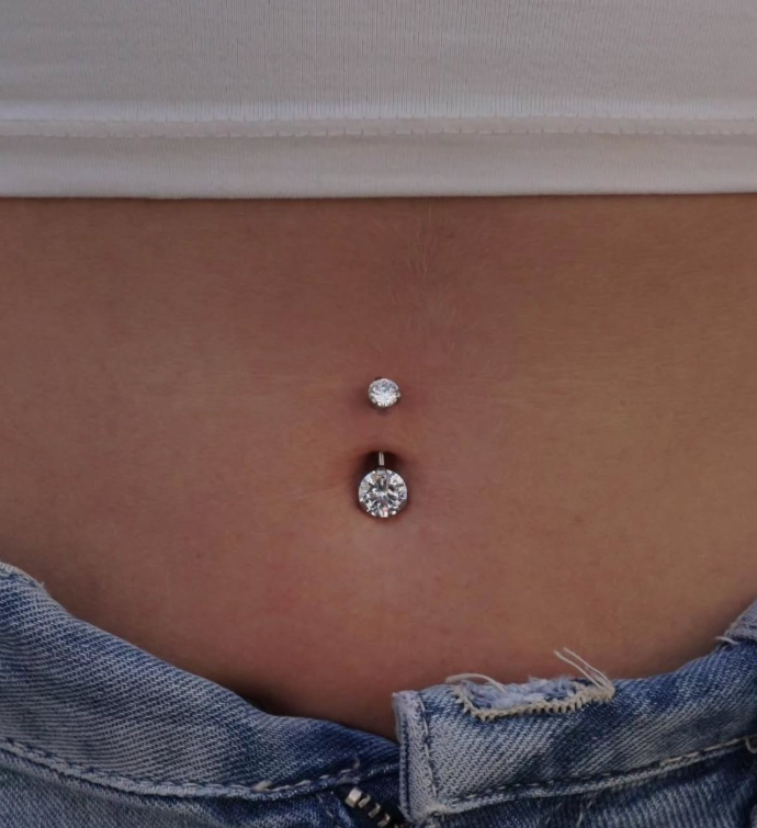 NAVEL BIG ROUND ZIRCON JEWEL