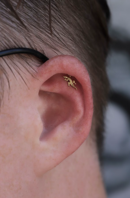 18KT SOLID GOLD LIZARD TOP