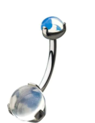 NAVEL WHITE OPAL ROUND STONE