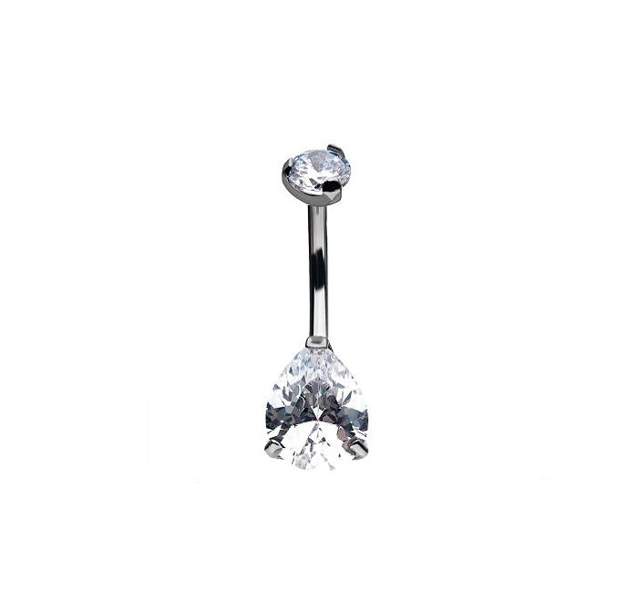 NAVEL TEARDROP WHITE