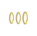 GOLD PAVE THIN HOOP