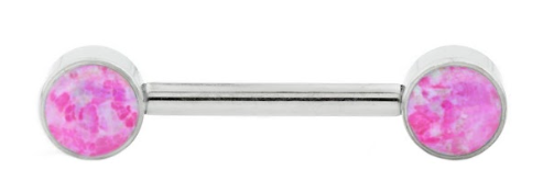NIPPLE PINK OPAL BARBELL