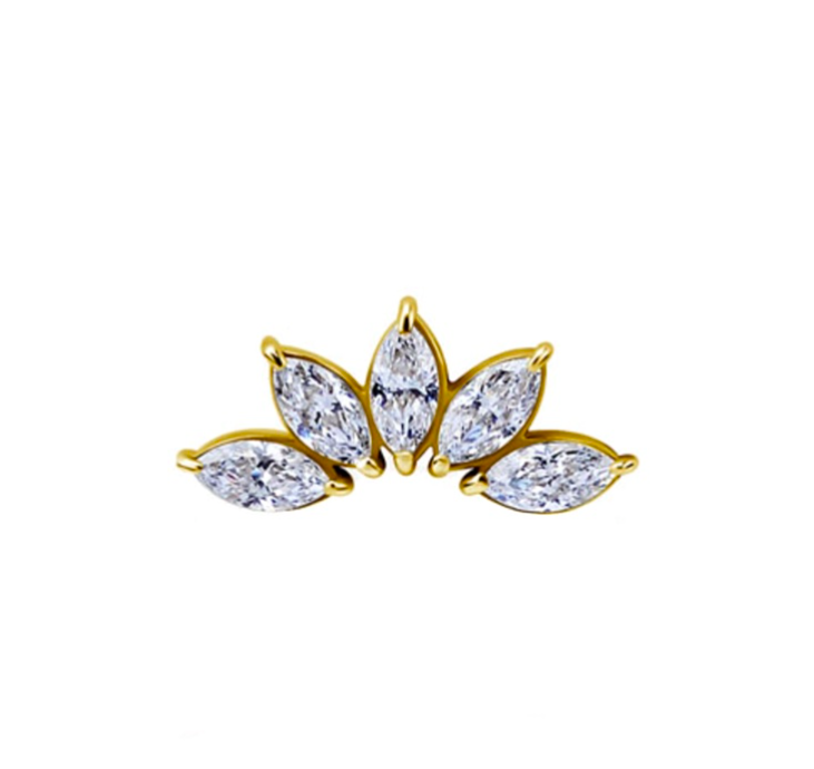 GOLD 5-LEAF CLUSTER