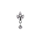 SILVER LOTUS TOP WITH DANGLE