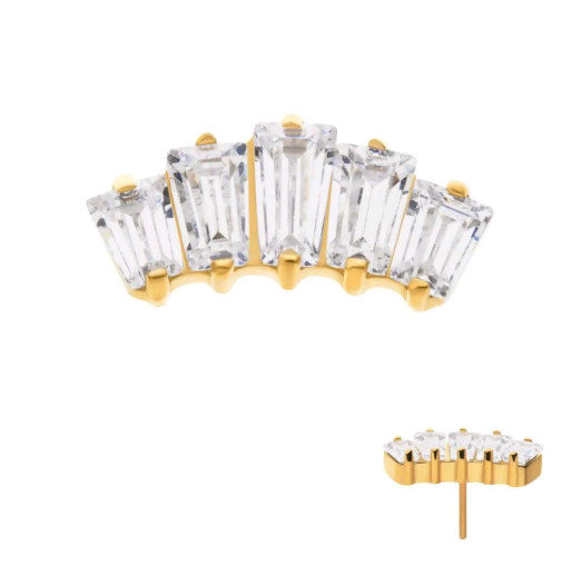 GOLD CROWN GEM CLUSTER TOP
