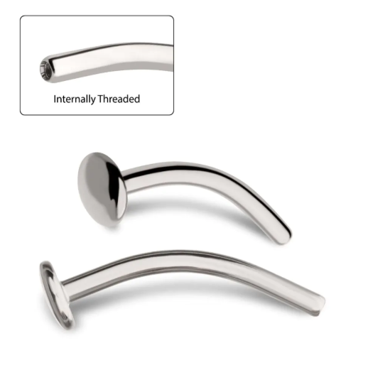 TITANIUM NAVEL BAR FOR RLOATING PIERCING