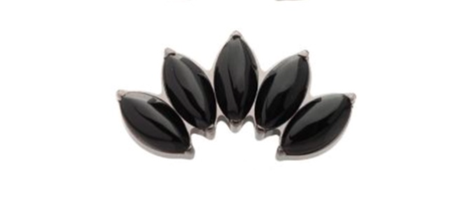 TITANIUM MARQUISE GEMSTONE FAN TOP