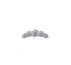 SILVER 5-ROUND ZIRCON CLUSTER TOP