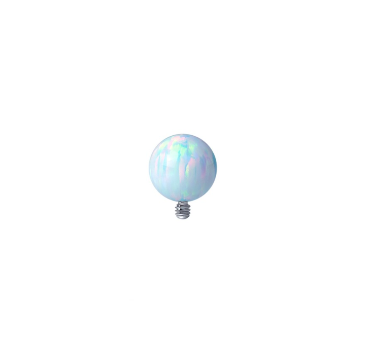 WHITE OPAL BEAD 4.0MM