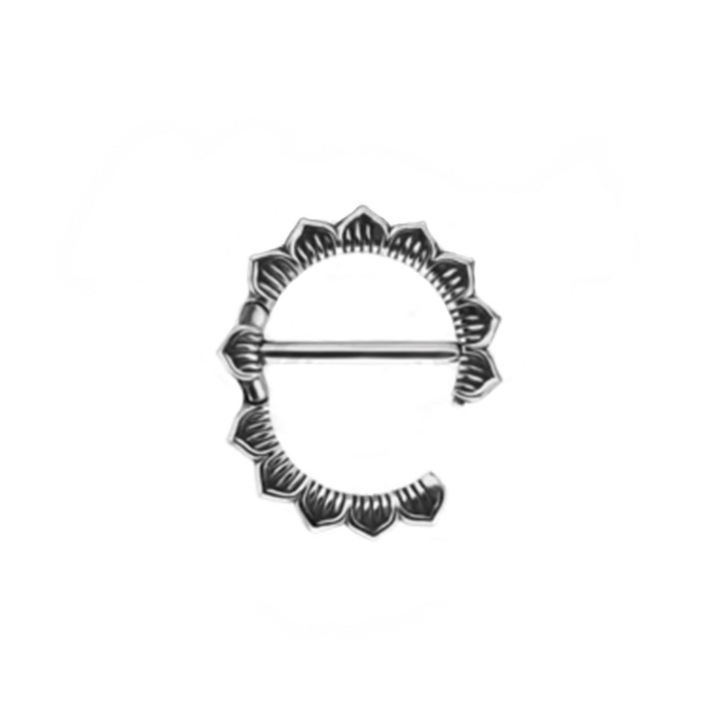 FLORAL PATTERNED NIPPLE BARBELL