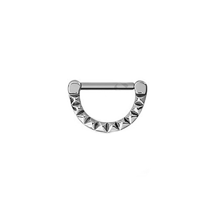 SILVER HALF CIRCLE BARBELL