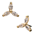 14K GOLD 3-PRONG TOP