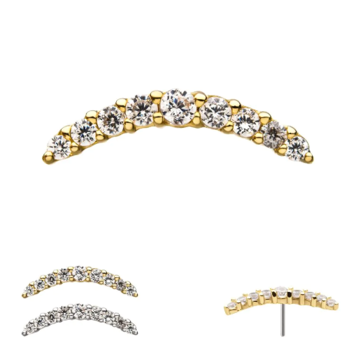 14K GOLD 9-GEM CLUSTER