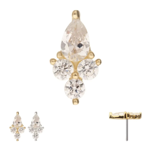 14K GOLD TORCH TOP
