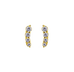 18K GOLD CURVED ZIRCON TOP