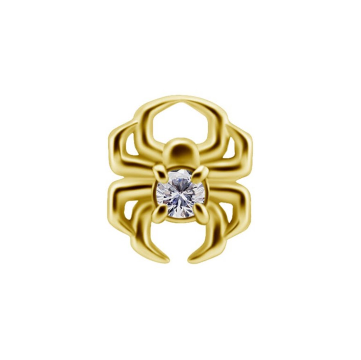 18K GOLD SPIDER TOP WITH MIDDLE ZIRCON