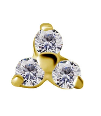 18K GOLD TRINITY TOP 3.0MM