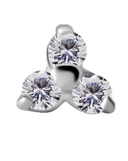 18KT WHITEGOLD TRINITY TOP 3.0MM