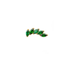 GOLD PVD EMERALD 5-LEAF TOP