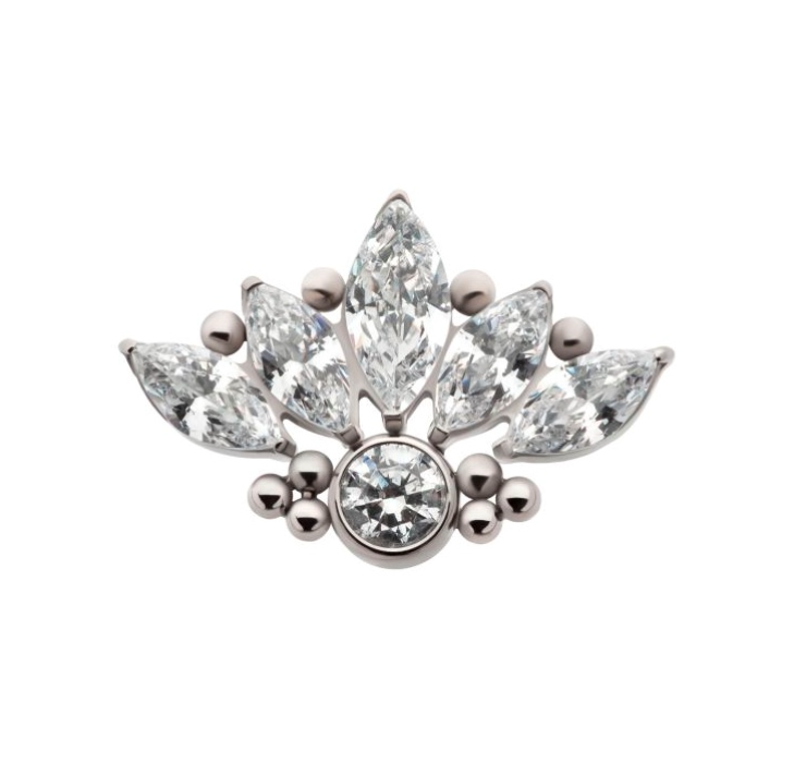 TITANIUM 5-CLUSTER MARQUISE TOP