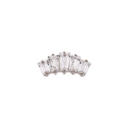 TITANIUM CURVED ZIRCON BAGUETTE