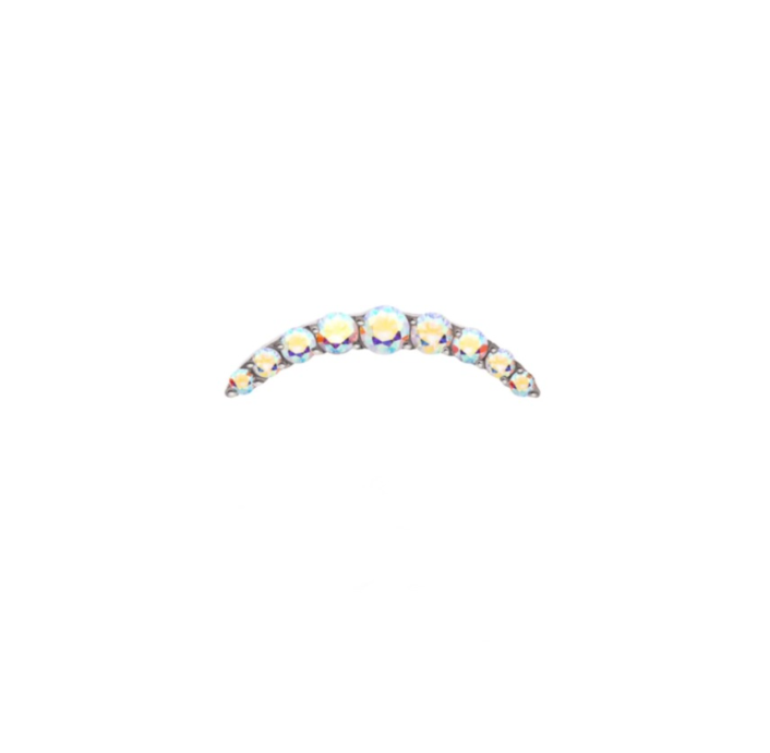 TITANIUM 9-GEM IRIDESCENT CLUSTER TOP