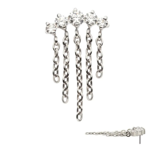 TITANIUM 5-GEMS & CHAINS TOP