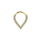 GOLD PVD V-SHAPED DAITH HOOP