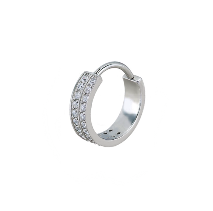 TITANIUM DOUBLE ROW PAVE CLICKER