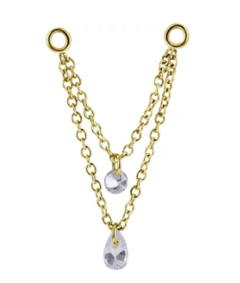 GOLD PVD DOUBLE CHAIN WITH CHARMS