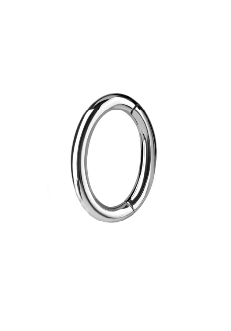 TITANIUM SIMPLE SILVER HOOP FOR NAVEL