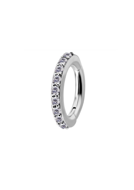 TITANIUM PAVE NAVEL HOOP