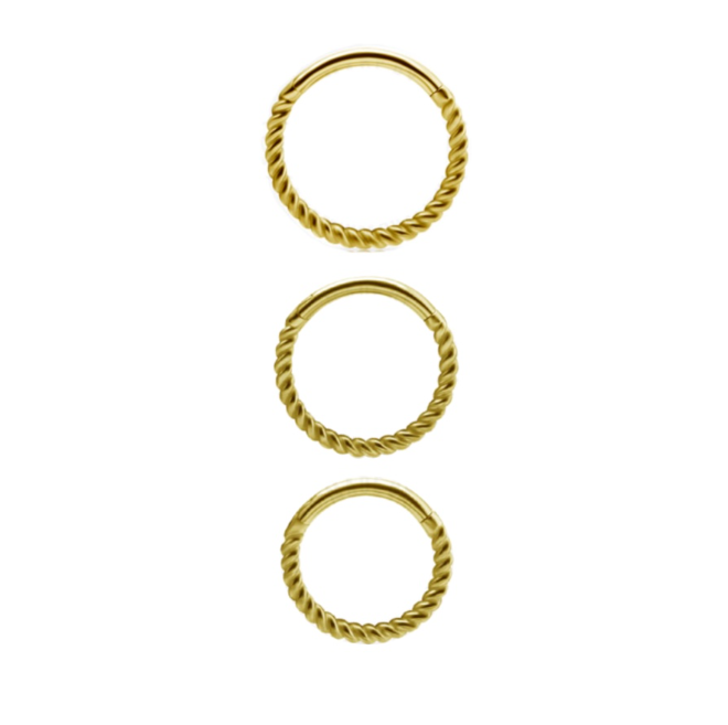 GOLD PVD TWIST HOOP