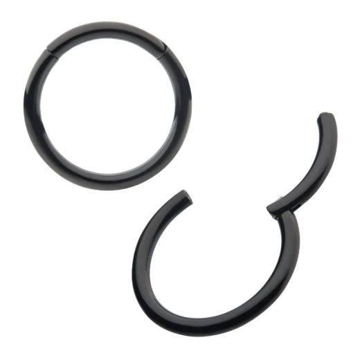 BLACK PVD TITANIUM BASIC HINGED SEGMENT RING