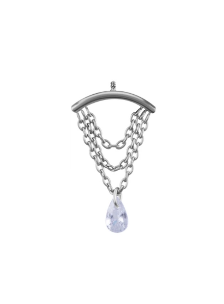TITANIUM HIDDEN HELIX TOP WITH CHAINS & DANGLE