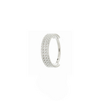 TITANIUM TRIPLE ROW ZIRCON HOOP
