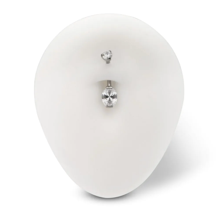 NAVEL OVAL ZIRCON SMALL JEWEL